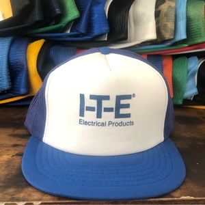 Vintage 80s Streetwear I-T-E electrical products mesh Trucker Hat